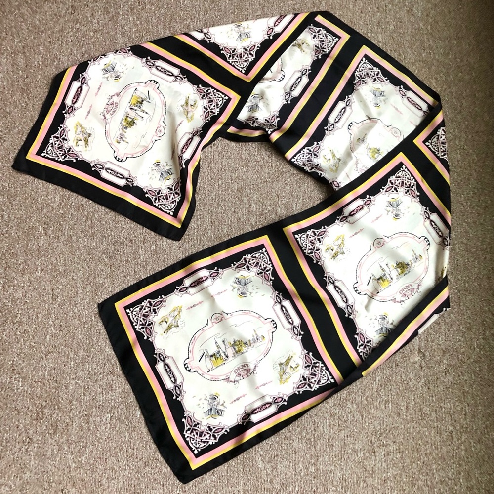 VINTAGE DONNA KARAN SILK SCARF